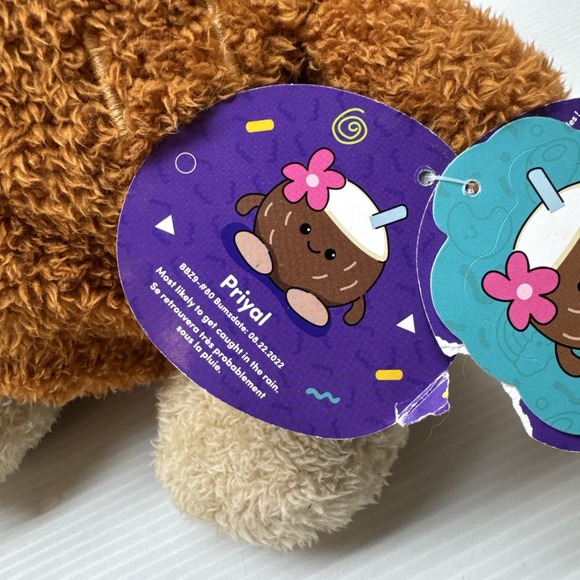 NEW w/tags Bum Bumz Beach Bumz Priyal the Coconut Pina Colada 7.5" Plush - Picture 6 of 7